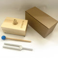 432Hz aluminium alloy tuning fork with speaker in kraft paper box
