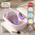 Light pink home lazy pregnant women lying in bed shampoo basin with head pad neck pillow and water pump