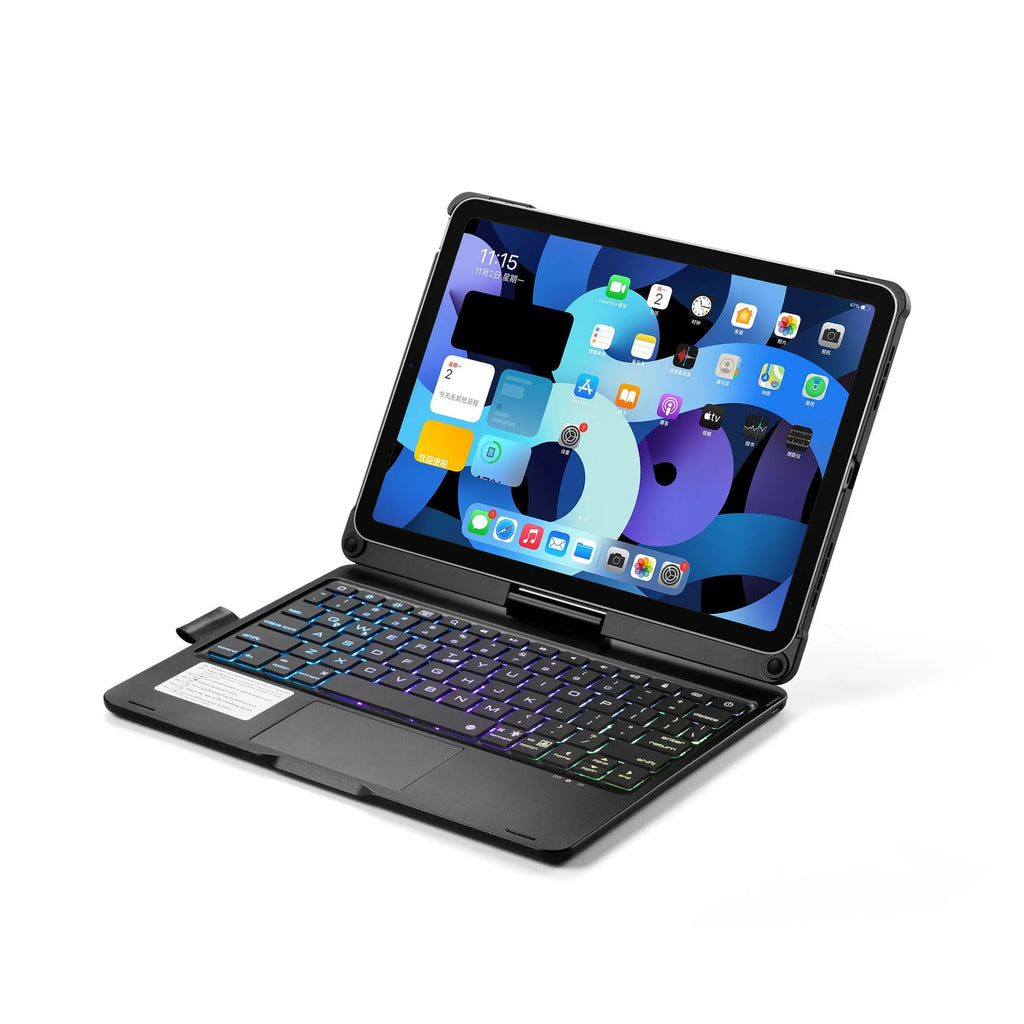 Rotating Bluetooth keyboard with backlight for iPad Pro 11 and iPad Air tablets