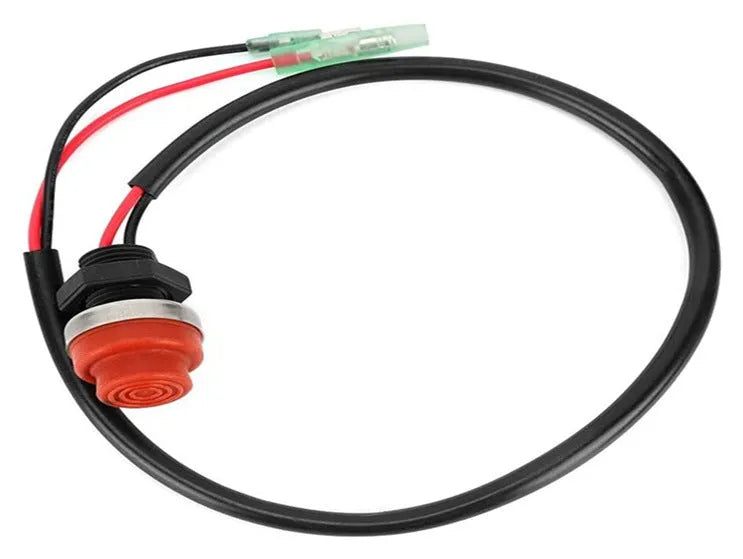Yamaha outboard motor emergency stop switch with plastic hardware and tether rope
