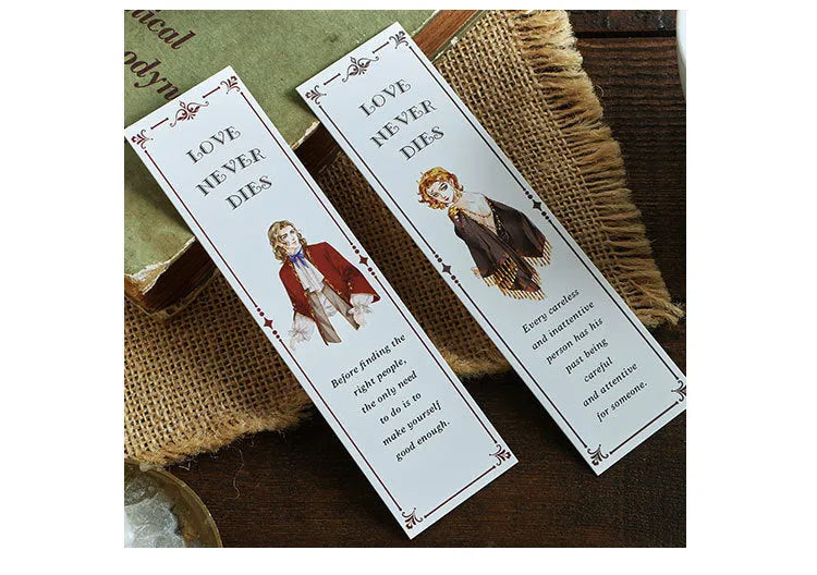 Creative art paper bookmark set 40x150mm 350g thick white cardboard 30 sheets assorted designs