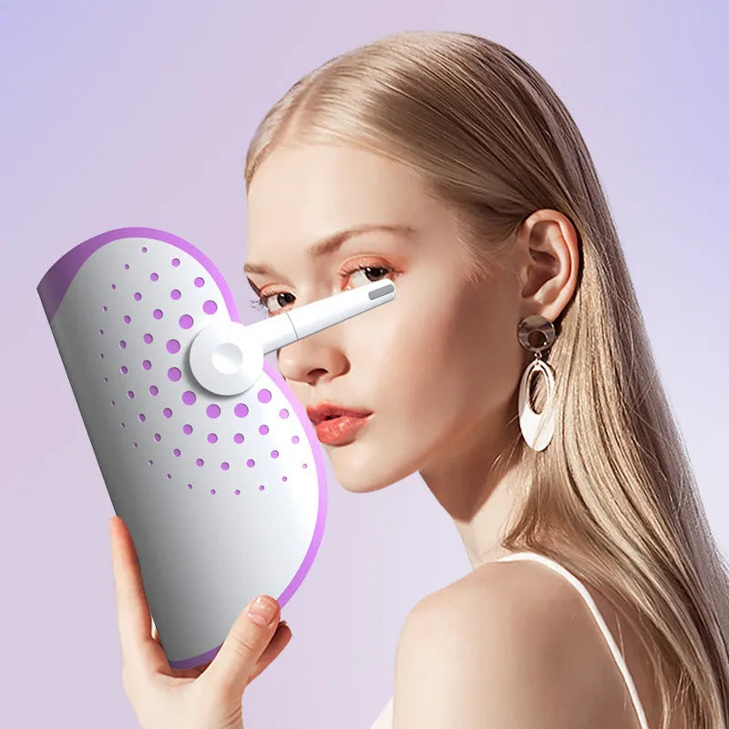 White and purple photon beauty mask IPL device for household facial skincare with colour light function