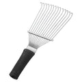 Stainless steel pet dematting brush rake comb for horse and dog grooming.