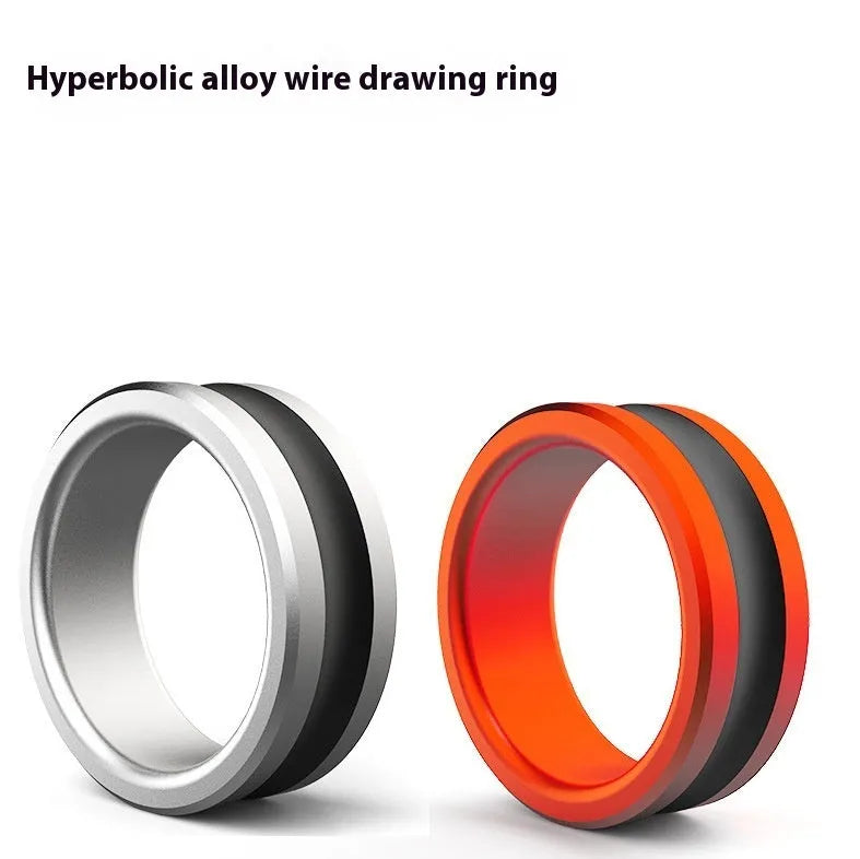 Non-slip tight fishing hand guard tool pull loop in orange and silver alloy
