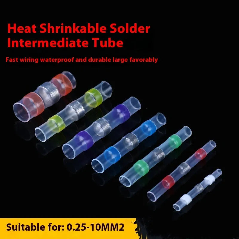 Heat shrink solder ring terminal connector for waterproof electrical wiring in multiple colour options