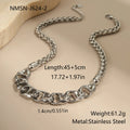 Stainless steel women's necklace with geometric pendant and gold plating