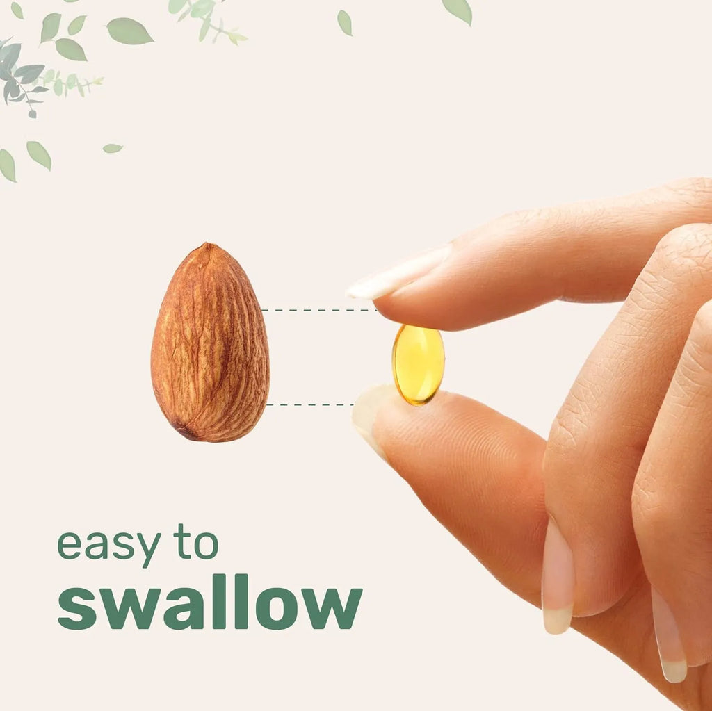 Pack of Butter Black Seed Oil Soft Capsules, 500mg per capsule, showing 180 or 300 count option.
