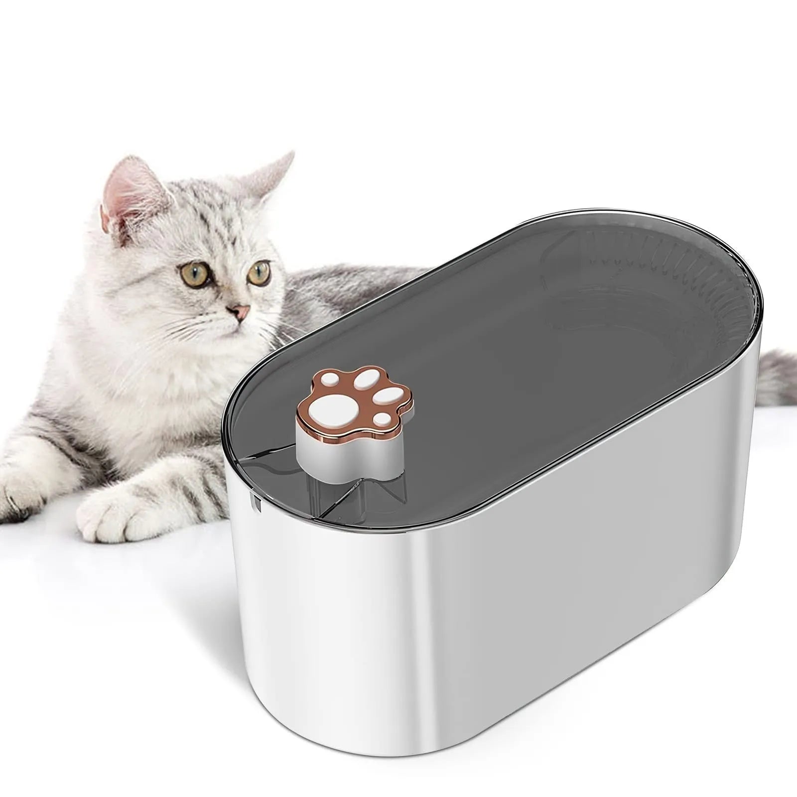 Berlin blue pet water fountain with 3L capacity and quiet pump for cats and dogs