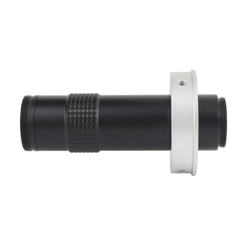 Black industrial monocular lens for camera with 30mm diameter and 84mm length