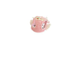 Cotton chest-back dog harness with hand holding rope for small dogs in pink colour