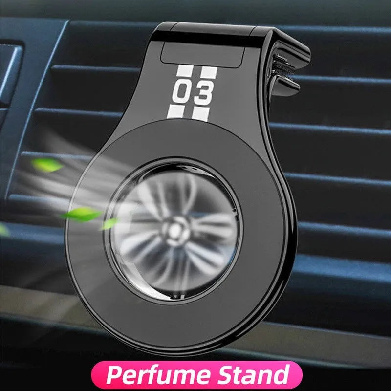 Magnetic car phone holder attached to car air vent with adjustable bracket and fragrance slot