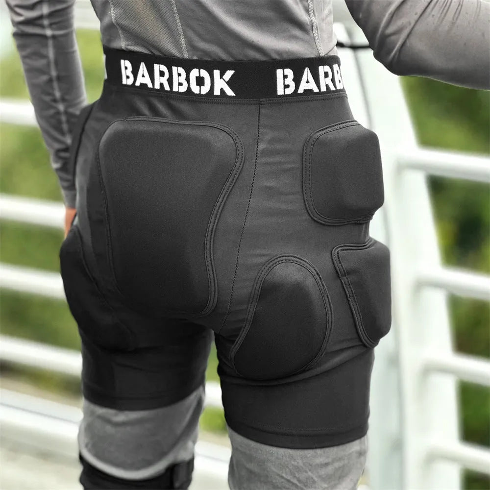 Black hip protection pad for roller skating and skateboarding made from spandex with NBR foam padding