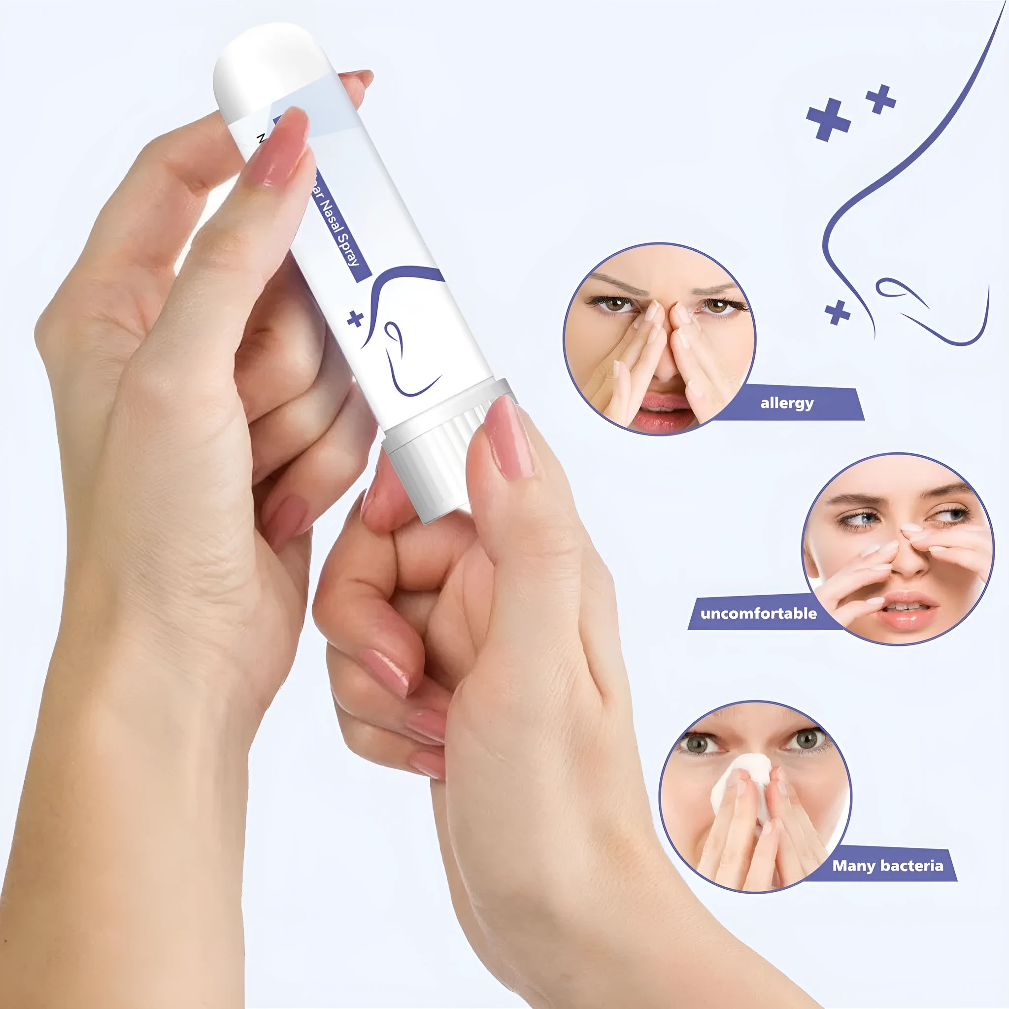 Manual nasal suction device with bulb pump for family congestion relief