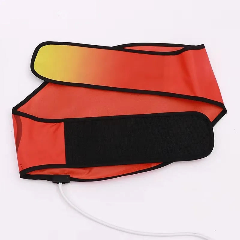 Hot compress waist support belt for yoga with sauna massage function