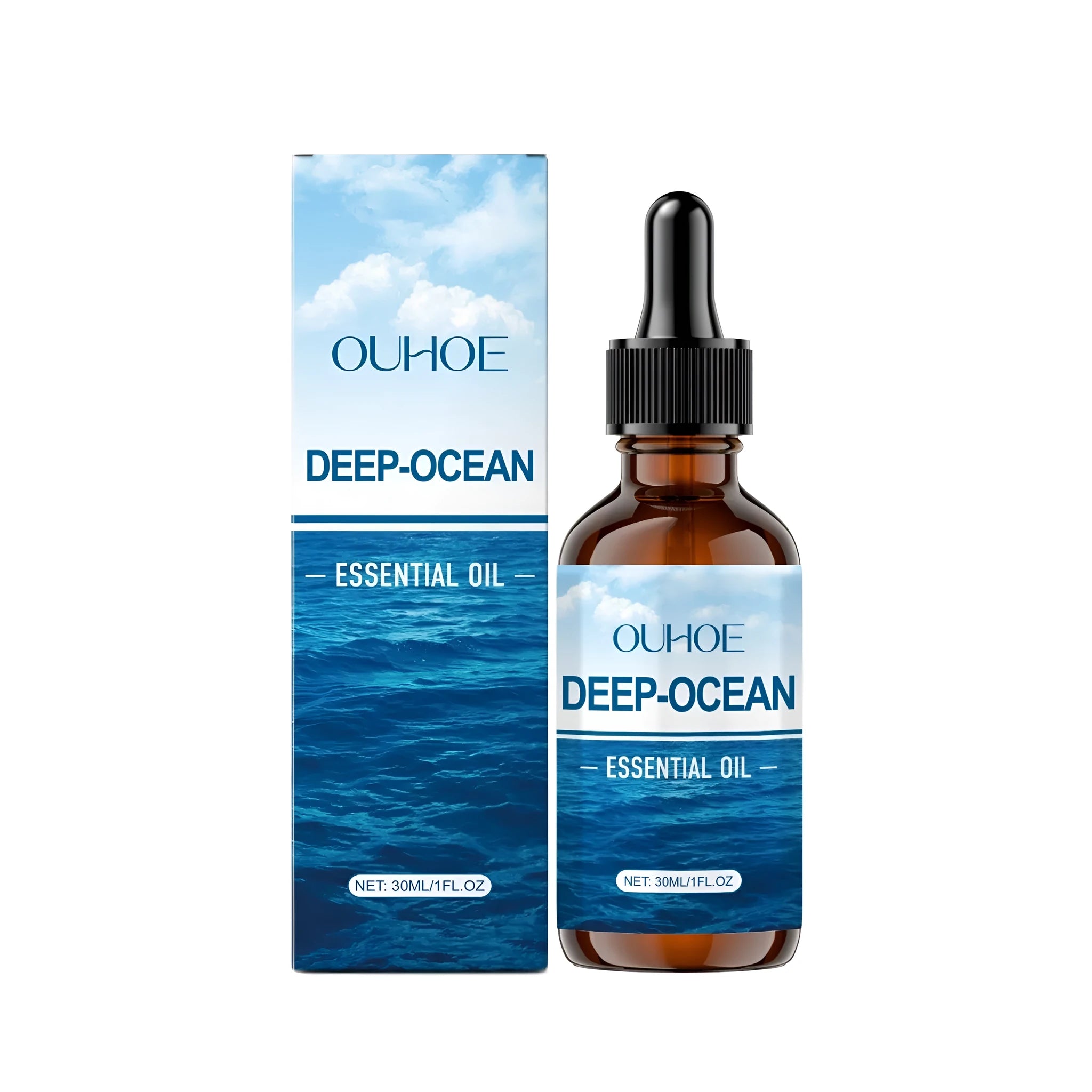 30ml glass bottle of Deep-Ocean essential oil with dropper