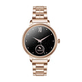 AK38 Ladies Smart Watch with stainless steel band and 1.09-inch TFT touchscreen display