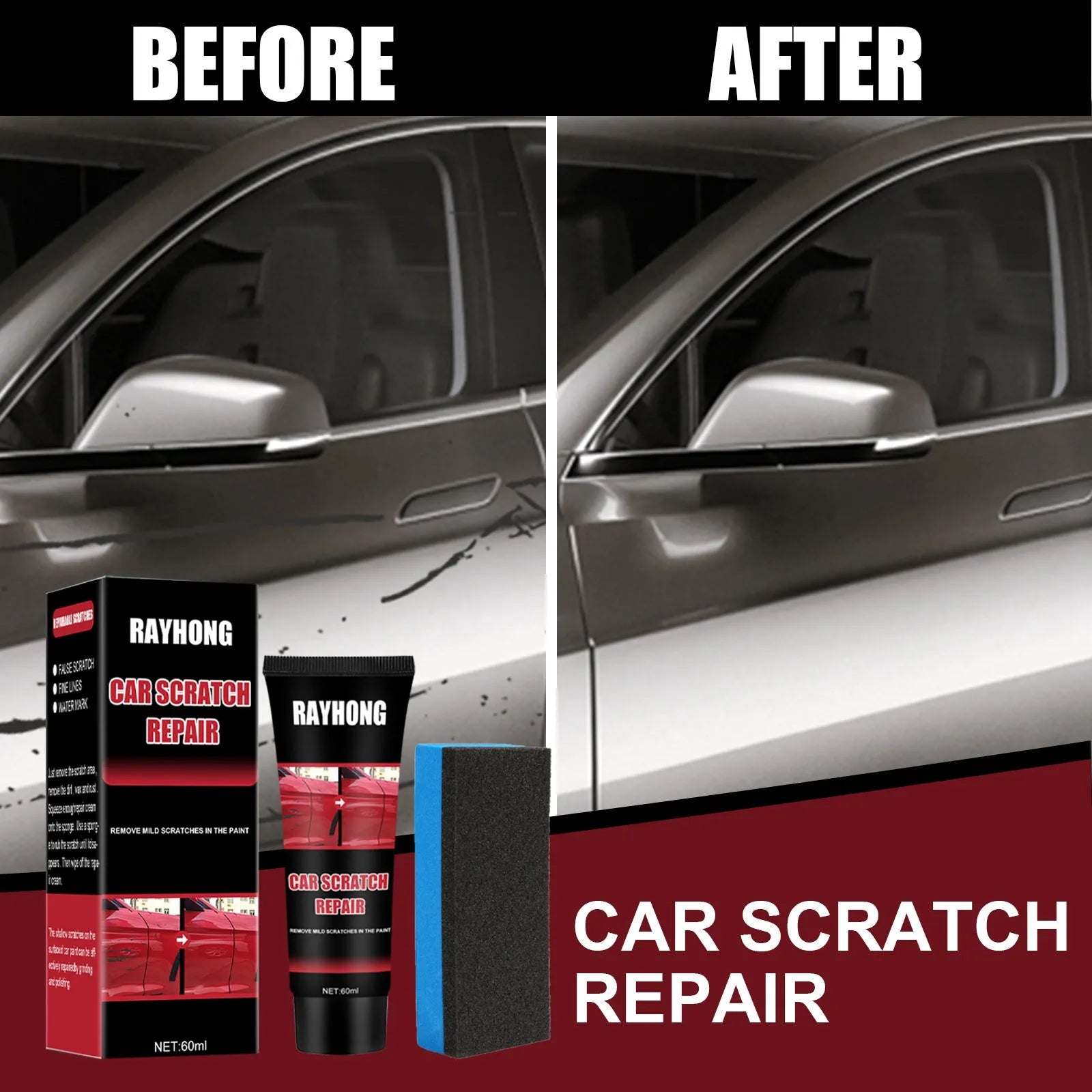 60ml car scratch repair wax bottle for paint surface maintenance and scratch polishing