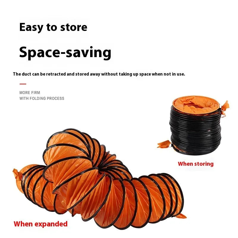 Portable axial flow fan with titanium steel blades for industrial dust removal and ventilation