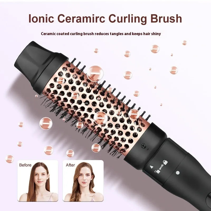 Three-tube water wave hair curler with wired AC power for curly and straight hair styling