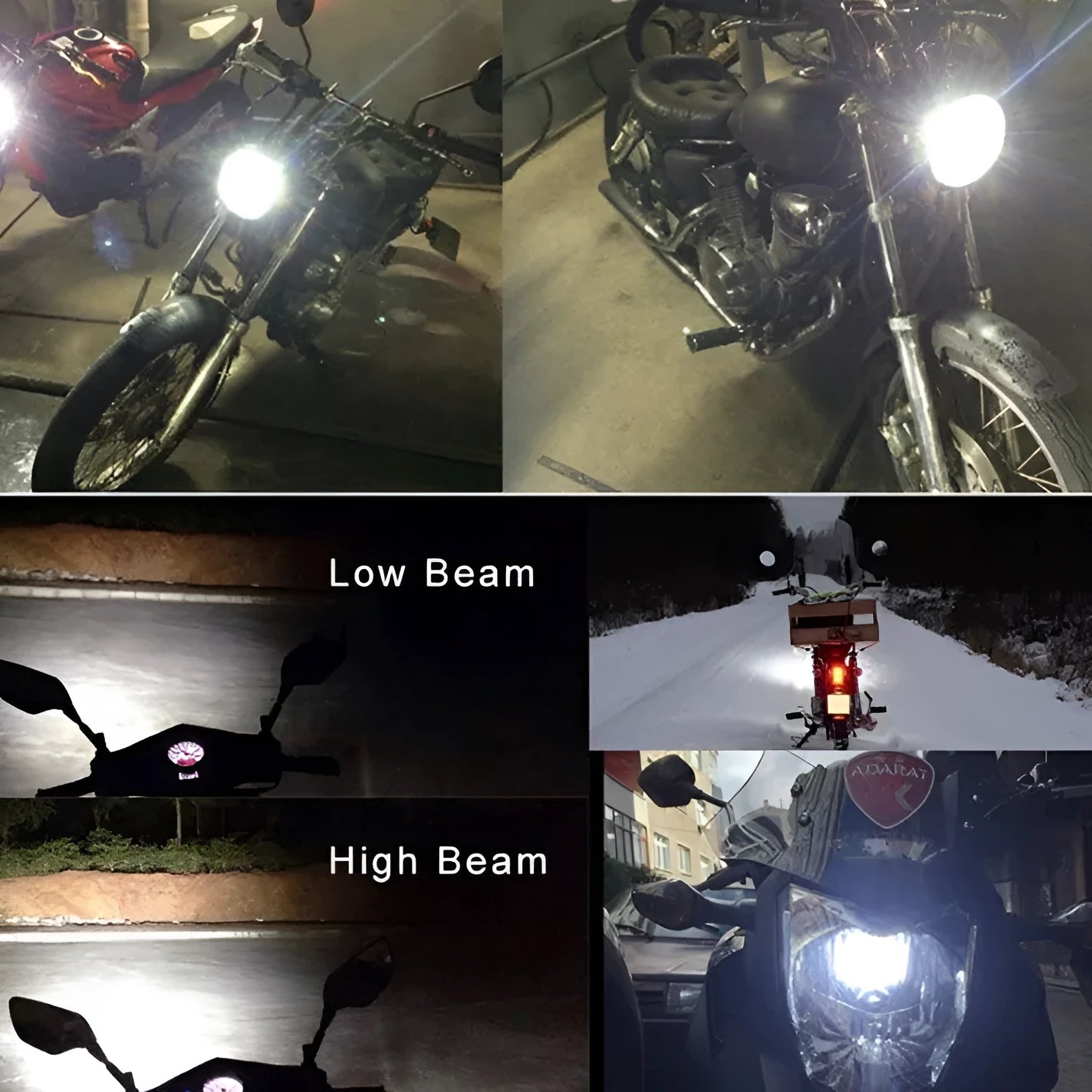 Motorcycle LED M4 double claw H6 headlight 20W 12-80V white light aluminium housing