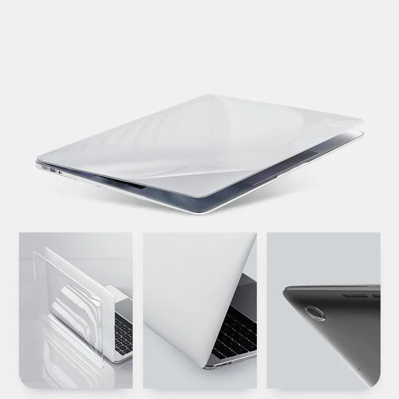 Black and transparent PC hard protective cases for Apple MacBook Pro 14-inch and 16-inch laptops