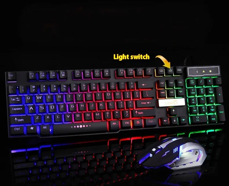 Black and white illuminated USB gaming cable with LED backlight for keyboard connectivity