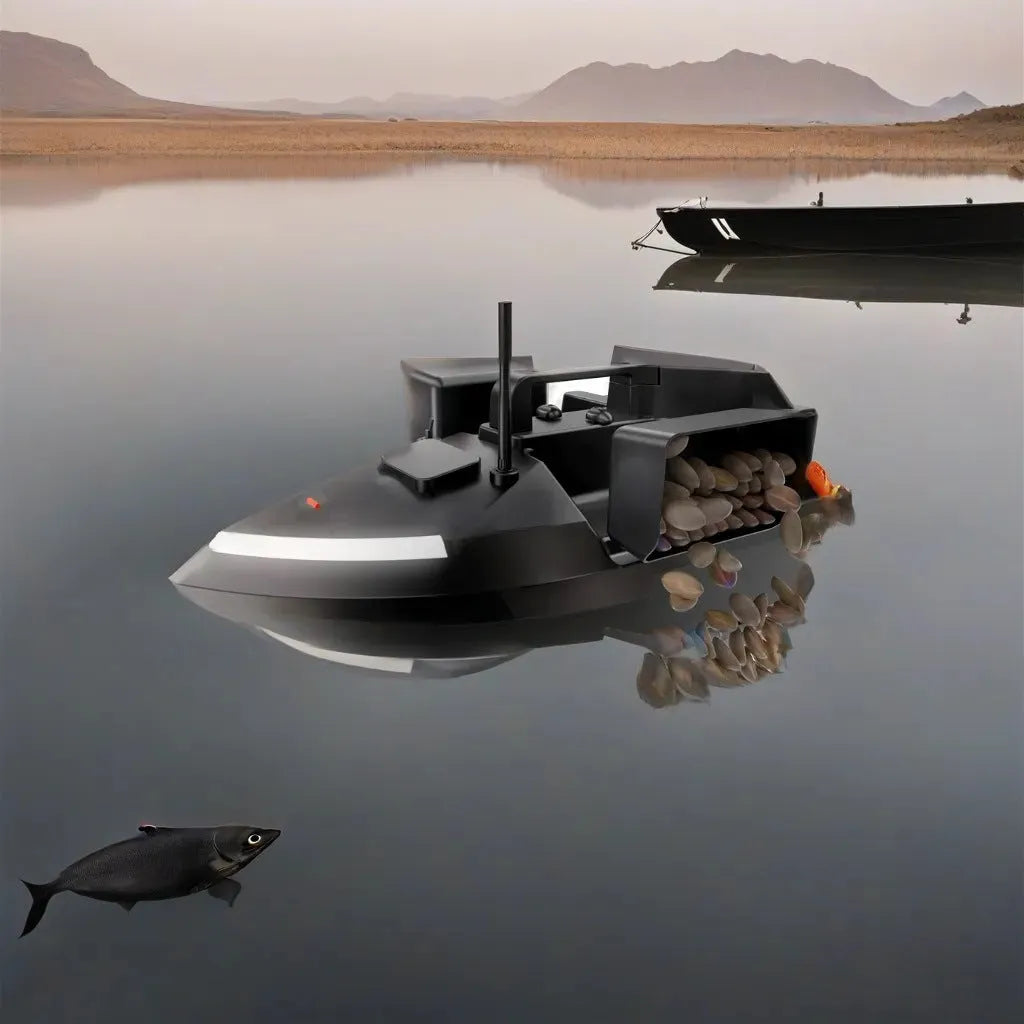 GPS remote control fishing boat with Beidou navigation system and LED lighting