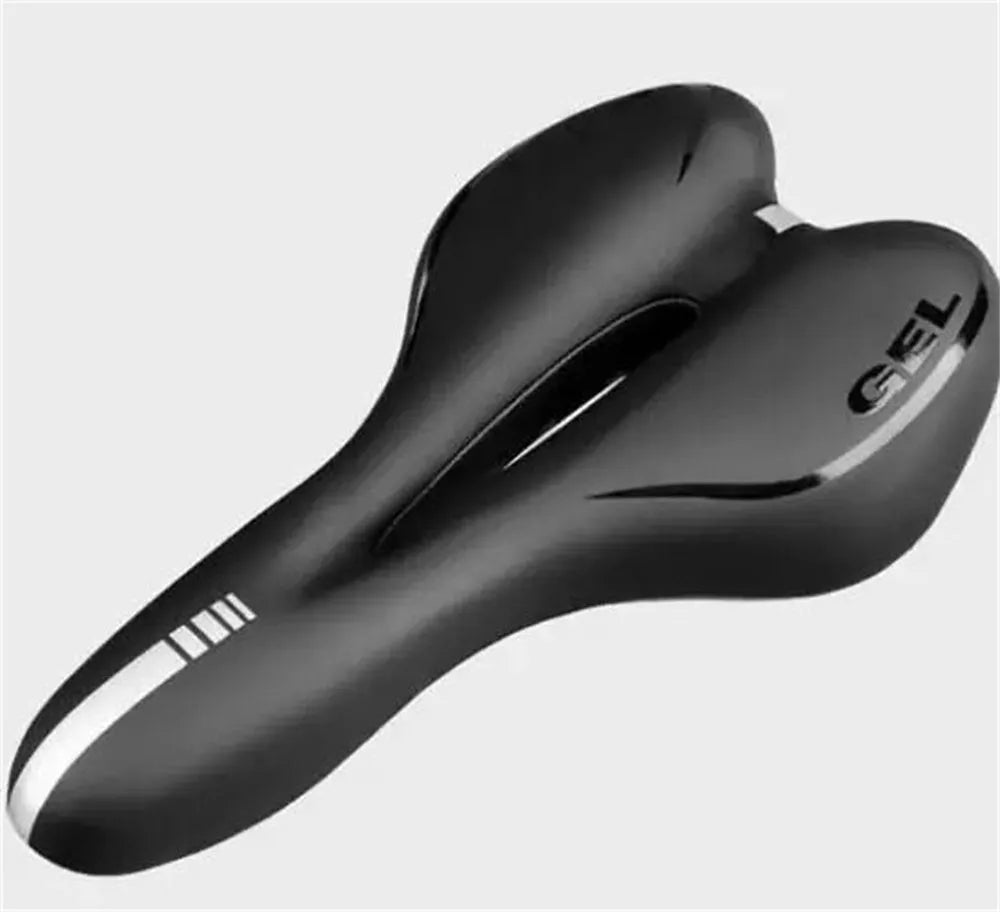 PU leather bicycle saddle cushion with polyurethane padding, steel bow and spring suspension system
