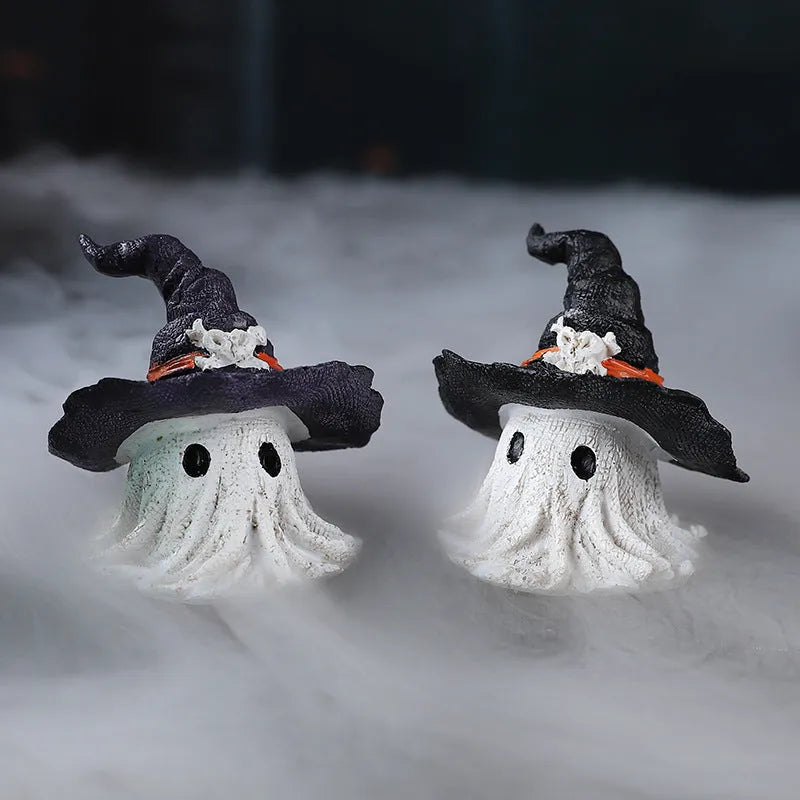 Resin wizard hat ornament in purple or black for Halloween Christmas party Easter decorations