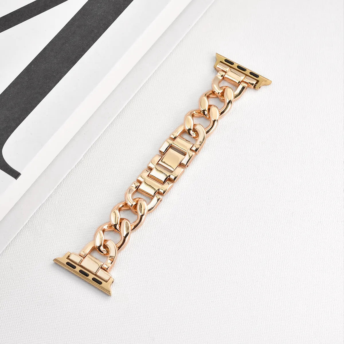 Denim chain pattern metal strap for Apple Watch in five colour options
