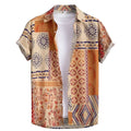 Men's slim fit digital print Hawaiian short sleeve shirt in polyester stretch fabric, available in multiple colours and sizes S to 6XL