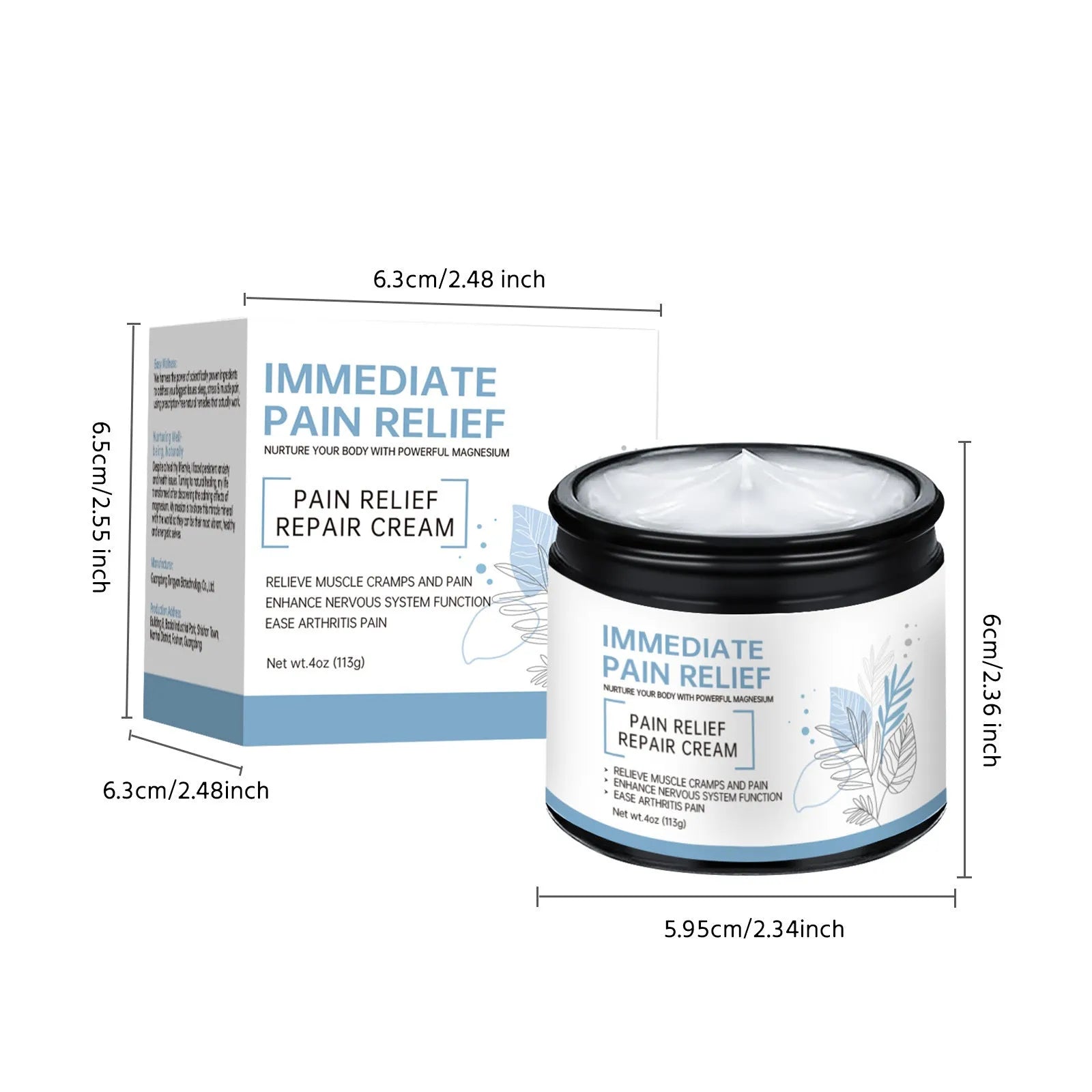 Magnesium neck cream 30g tube for muscle and joint pain relief, personal care product