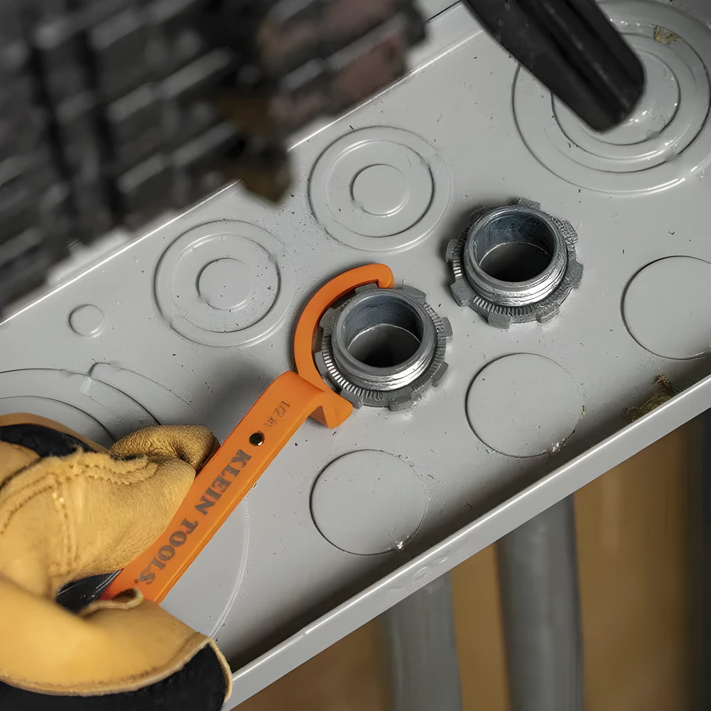 Three magnetic suction wrenches in orange, grey, and black colours showing crescent, catheter locking, and three-in-one tools