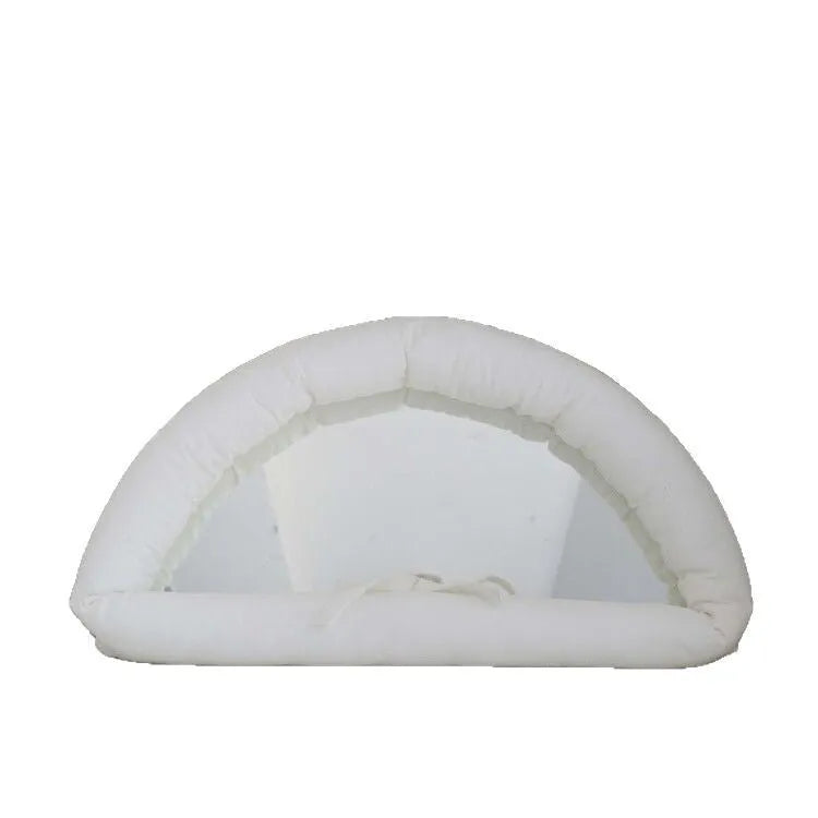 White hanging soft cotton-filled fabric mirror 23x40x5CM wall mounted modern simple style