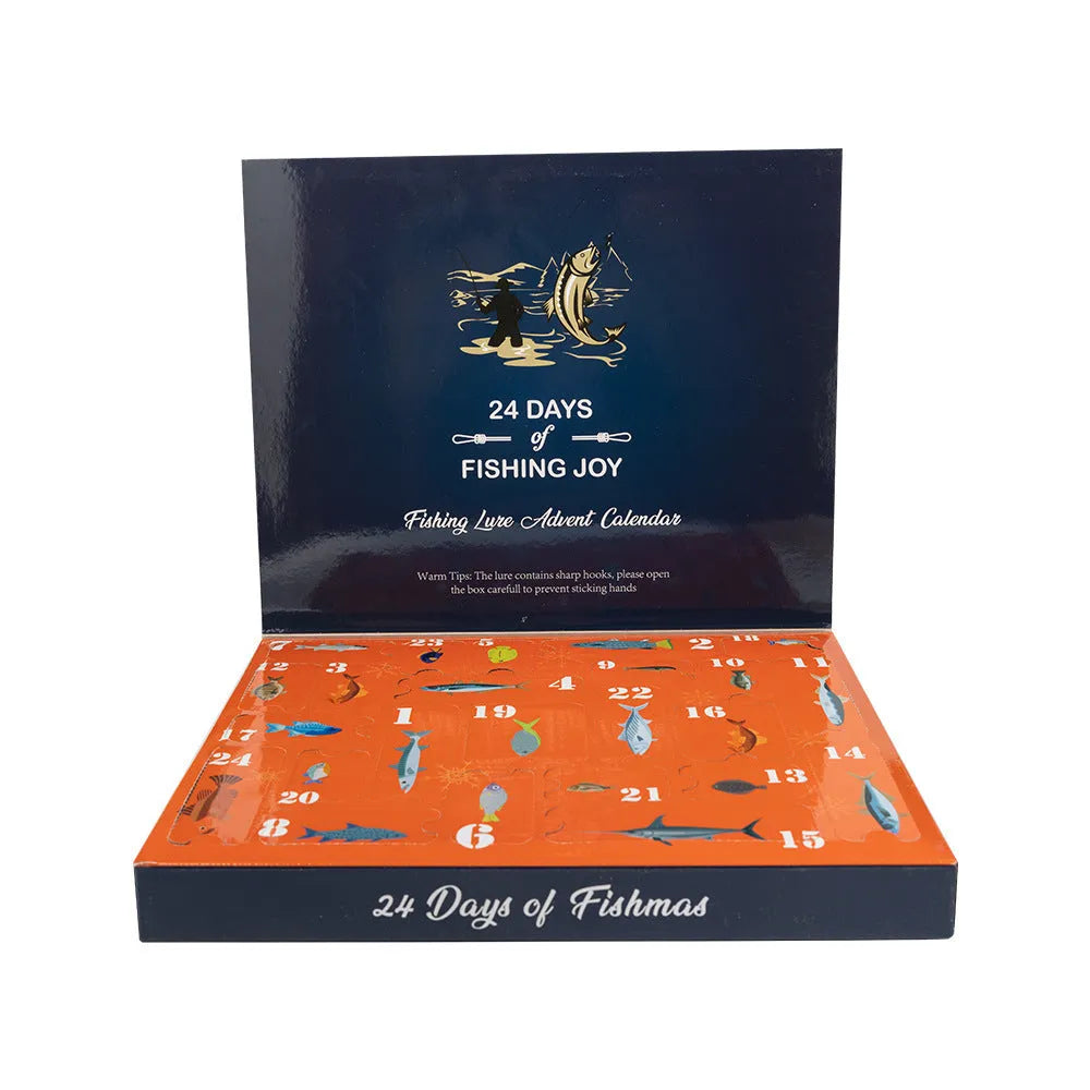 Christmas-themed Mino Bog 24-piece metal fishing tackle blind box set in 01 Style colour