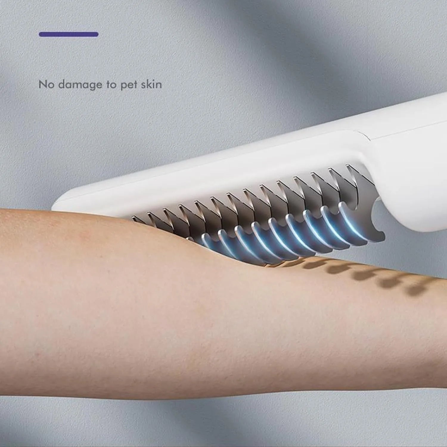 Stainless steel dematting comb with user-friendly handle for removing knots from dog hair