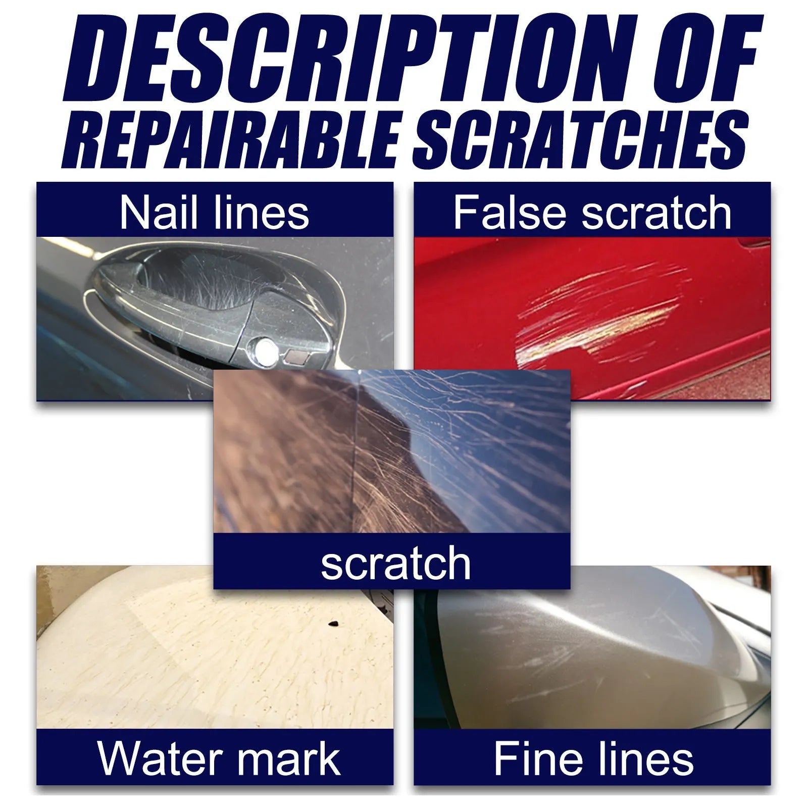 Car scratch repair spray bottle for paint surface scratch removal and glaze coating renovation.