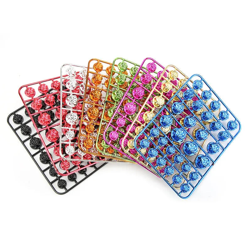 30-piece set of ABS plastic motorcycle screw caps in black, red, gold, blue, silver, green, orange, purple colours