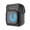 Portable Bluetooth speaker with compact dimensions measuring 110mm height by 87mm width by 137mm depth