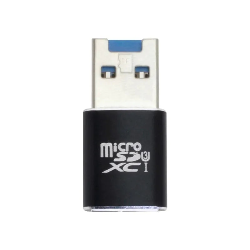 Black USB 3.0 memory card reader for micro SD and T-Flash cards, model CRMS001, ABS shell