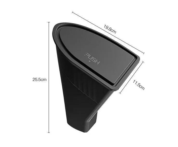 Black ABS car door storage containers for Tesla Model Y front doors