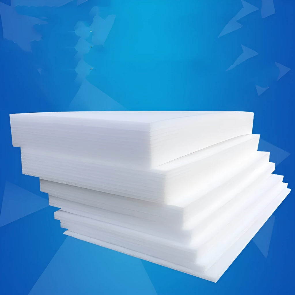 White EPE pearl cotton foam board sheet measuring 200 by 100 centimetres