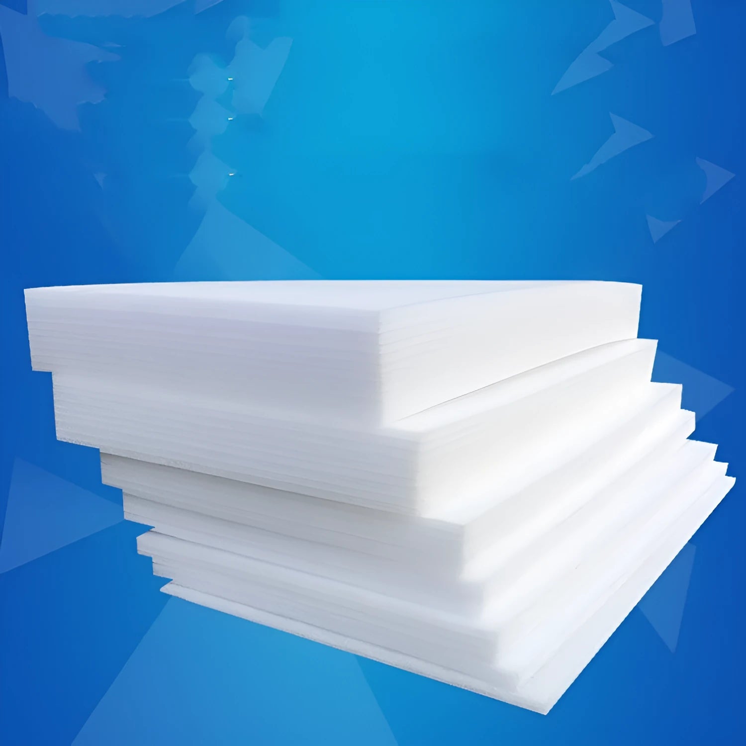 White EPE pearl cotton foam board sheet measuring 200 by 100 centimetres