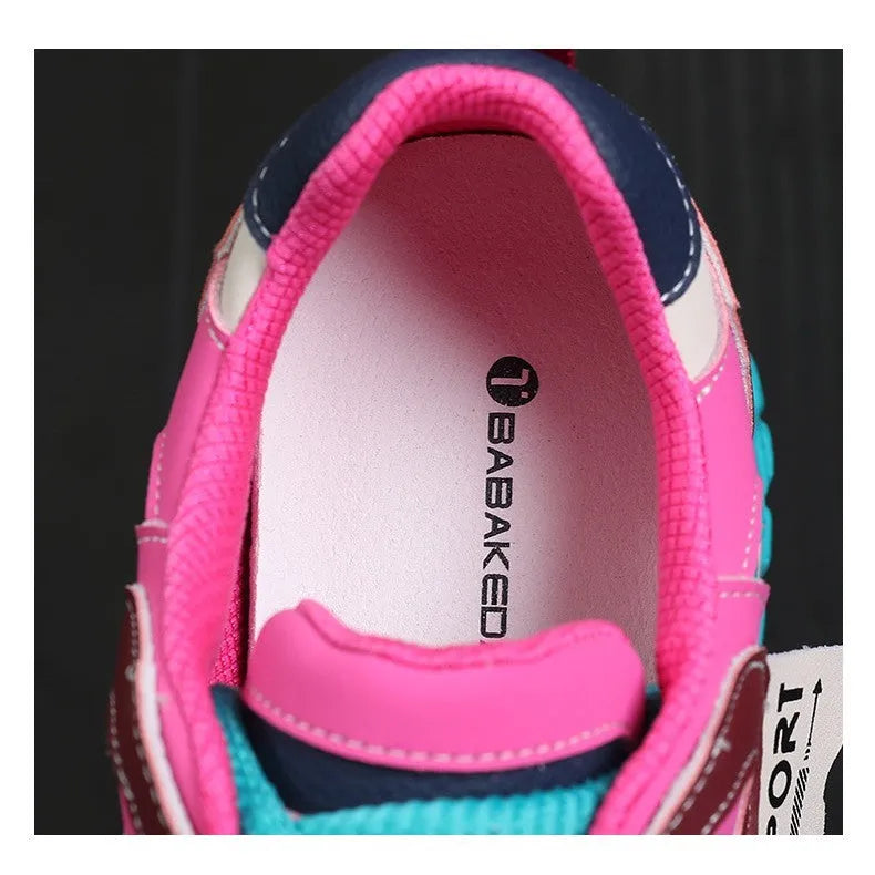 Women's leather sports casual shoes with thick wedge soles and front lace-up fastening in four colour options