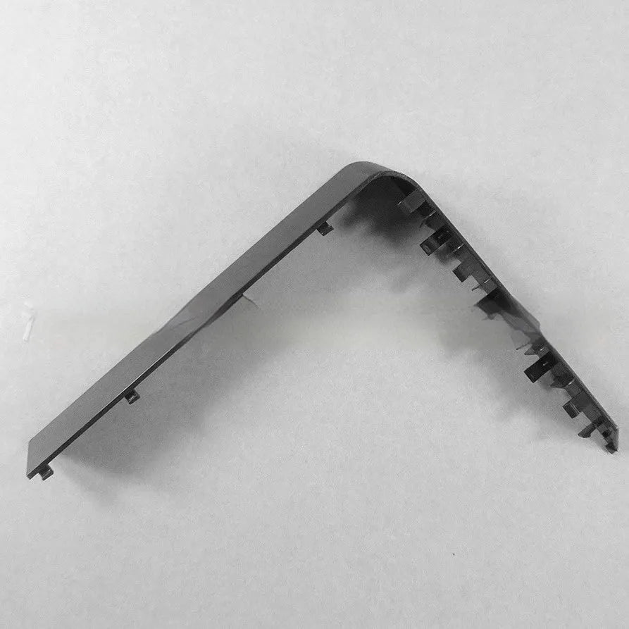 Black plastic hard drive baffle cover for desktop PC cases with mounting screw holes