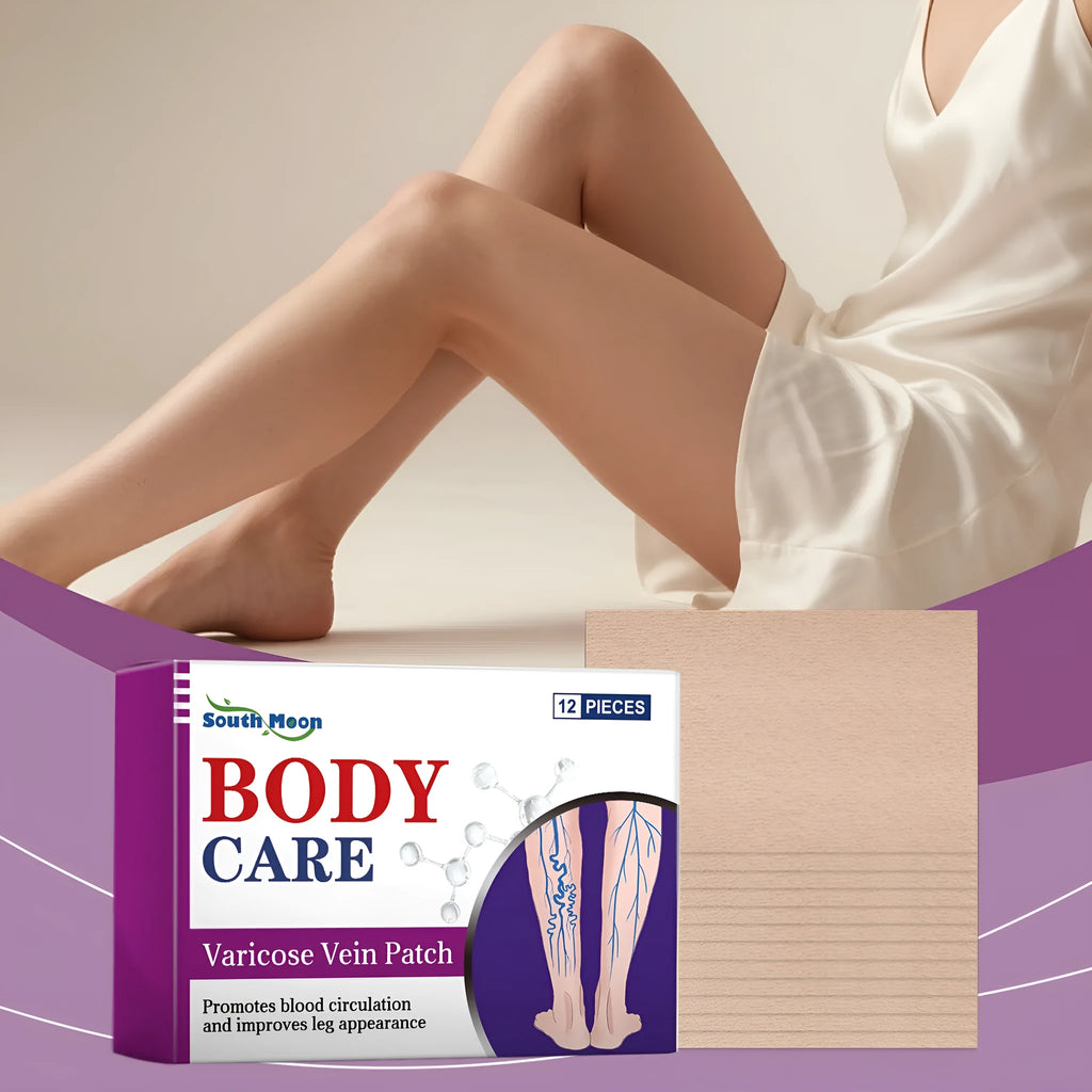 12-piece leg care patch set with plant-based ingredients for nourishing massage treatment