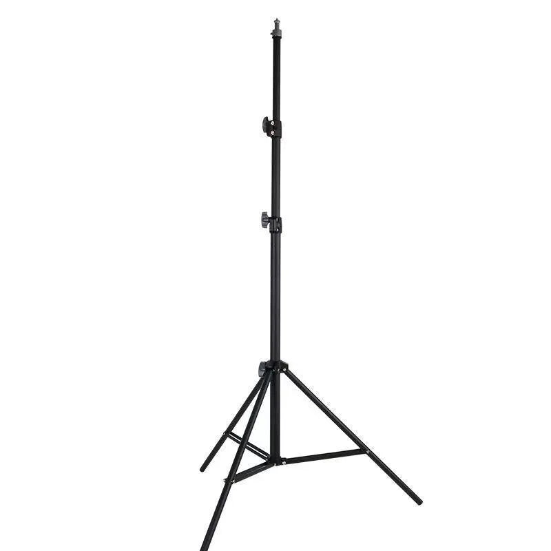 2.1m frosted carbon steel tripod light stand with mobile phone holder for live photography