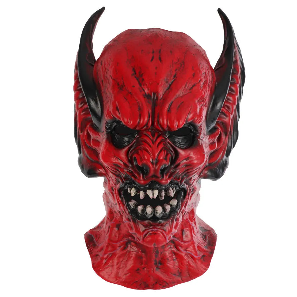 Red bat design Halloween horror mask hood for costume dress up