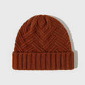Women's knitted wool dome hat in one of six colours: ivory white, khaki, red, brown, gray, or black.