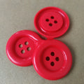 Oversized round plastic nylon button with four holes in 38mm size white colour